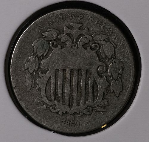 1869 SHIELD NICKEL