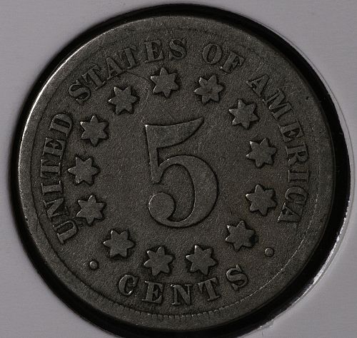1869 SHIELD NICKEL