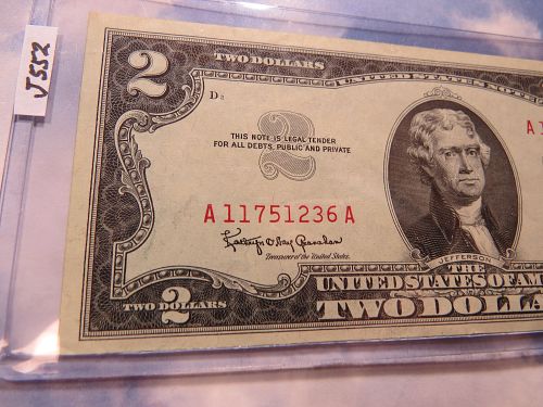 1963  $2 UNITED STATES NOTE - RED SEAL - LOTJ552