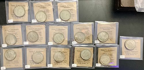 1946-S Silver Booker T Washington Commemorative Half Dollar OGP Toned BU 1 COIN