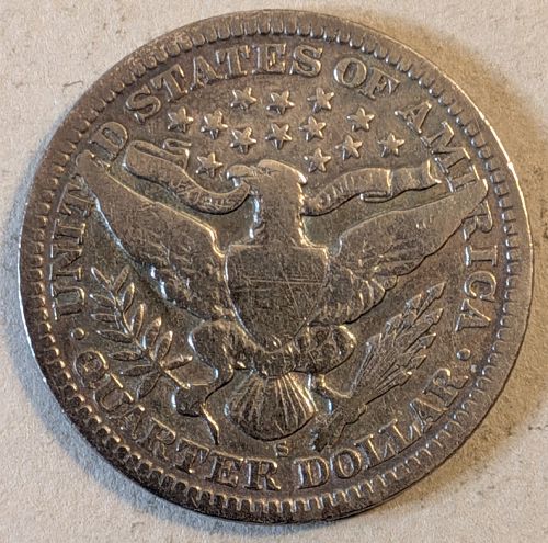 1905-S Barber Quarter
