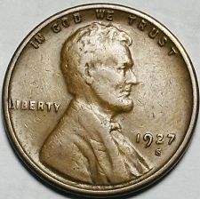1927 S Lincoln Wheat Cent Small Cents