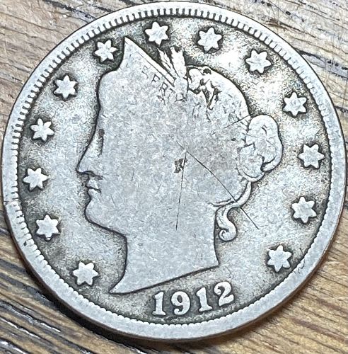 1912D V&rdquo; nickel in VERY GOOD condition
