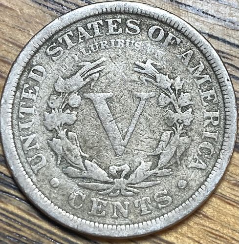 1908 &ldquo;V&rdquo; nickel in VERY GOOD condition