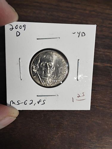 2009-D JEFFERSON NICKEL MS-62 , FULL STEPS