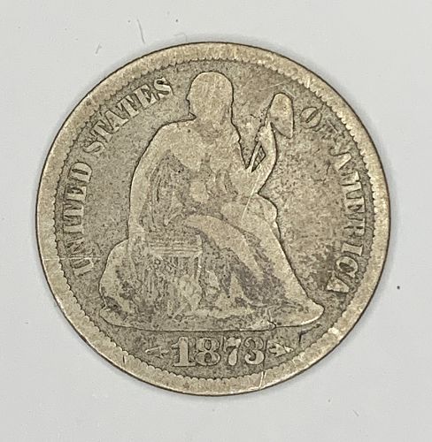 1873 P Seated Liberty Dime