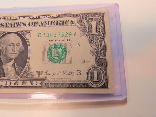 1969D  $1 FEDERAL RESERVE NOTE - GREEN SEAL - LOT J610