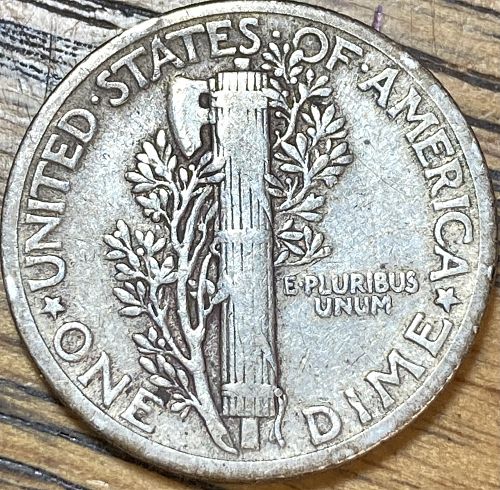 1936 mercury dime in VERY FINE condition