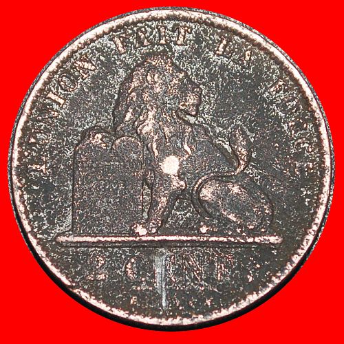 Ⰿ LEOPOLD II (1865-1909): BELGIUM ★ 2 CENTIMES 1875!