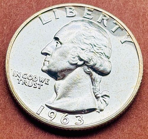 Gem PROOF 1963 silver Washington Quarter