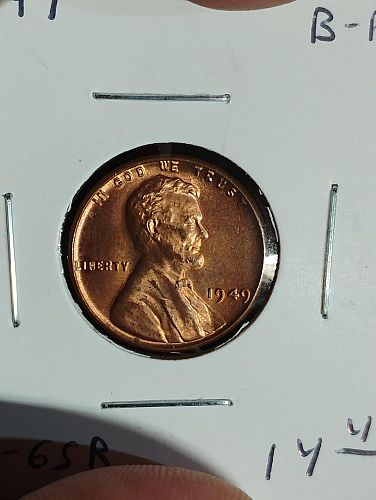 1949 LINCOLN WHEAT CENT MS-65 RED