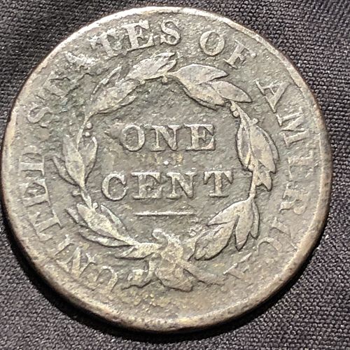 1834-P Coronet Liberty Head Large Cent Large 8 - Large Stars - Med Letters - F (Fine)