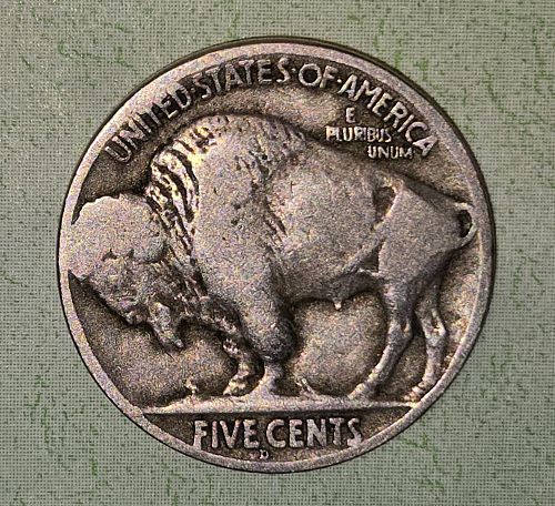 1920-D Buffalo Nickel Good-6 Nice Full Four Digit Date!