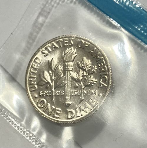 1972 P Roosevelt dime in orig US Mint cello