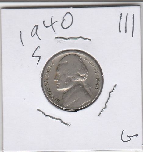 1940   S    JEFFERSON   NICKEL