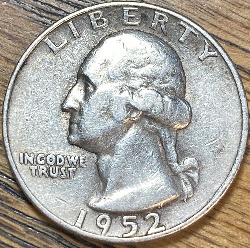 1952D Washington quarter in VERY FINE condition