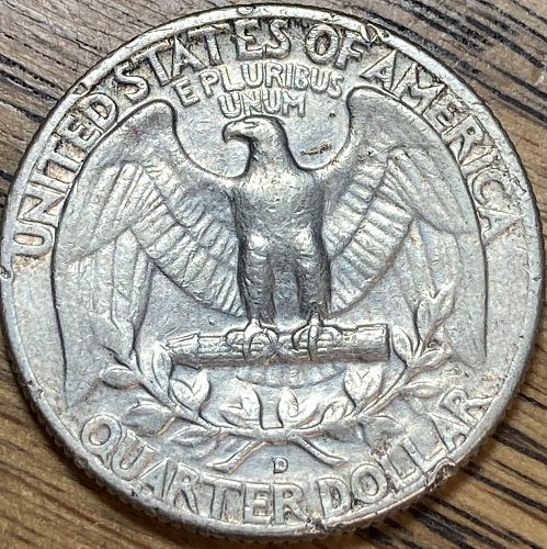 1957D Washington quarter in EXTREMELY FINE condition