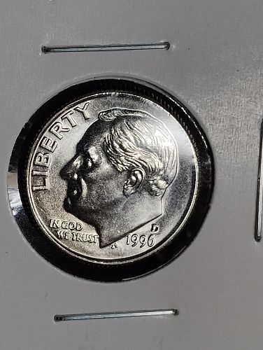 1996-D ROOSEVELT DIME MS-63 FULL TORCH