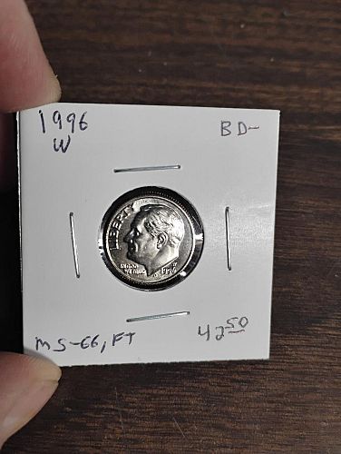 1996-W ROOSEVELT DIME MS-66 , FULL TORCH  ONE OF A KIND FROM WEST POINT MINT!!!