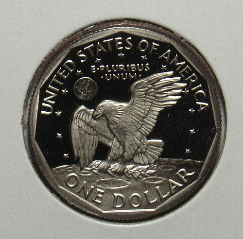 1979 S Susan B Anthony Dollar: Type 2 - Clear S - Proof