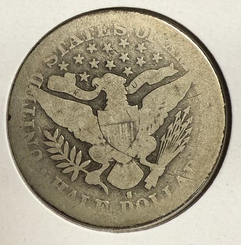 1896-S Barber Half Dollar, Circulated. (12157)