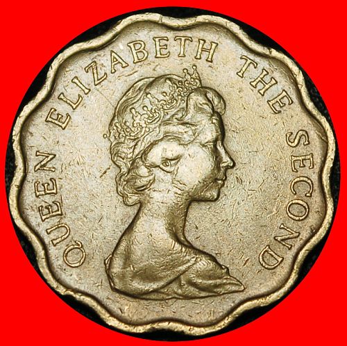 Ⰿ GREAT BRITAIN (1975-1983): HONG KONG CHINA★ 20 CENTS 1975! ELIZABETH II (1953-2022)