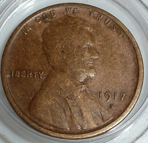 1917-S VERY FINE NO PROBLEM Lincoln Wheat Cent (0400-1)