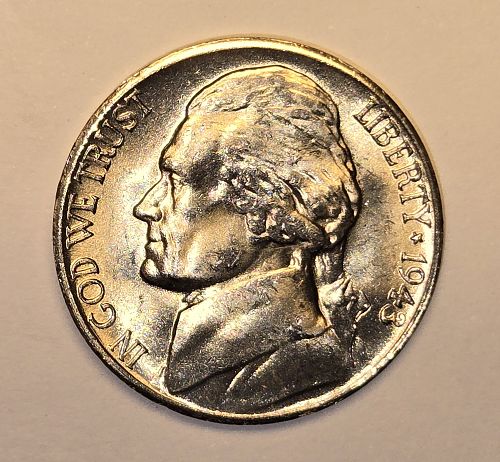 1943-S Jefferson Nickel MS-63 (Choice BU) Strong Strike