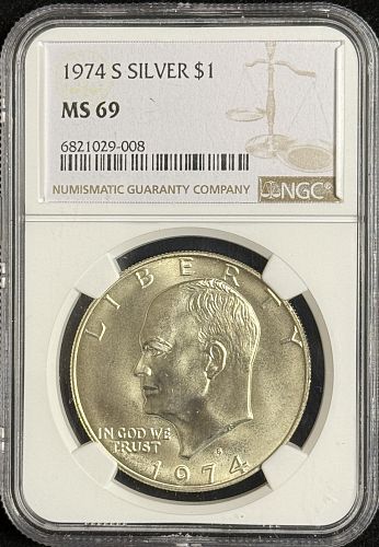1974 S Eisenhower Dollar Silver Clad Coin Value, Prices & Info
