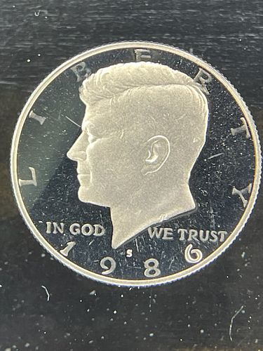 1986-P & 1986-D & 1986-S Proof - Three Kennedy Half Dollars