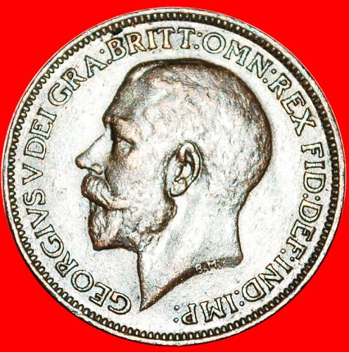 Ⰿ MISTRESS OF SEAS: GREAT BRITAIN ★ FARTHING 1923! GEORGE V (1911-1936)