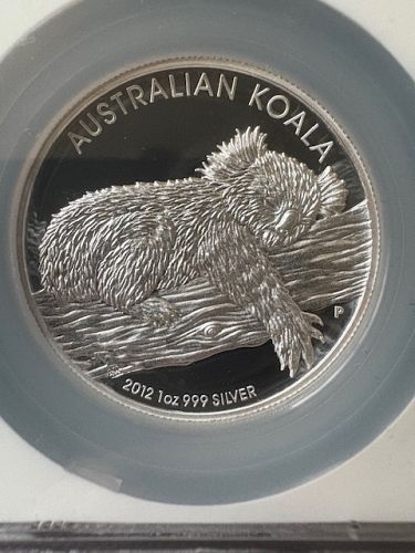 2012-P Australia $1 Koala High Relief. NGC PF 70 Ultra Cameo First Releases.