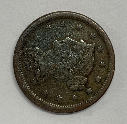 1856 P Braided Hair Liberty Head Large Cent- Slanted 5