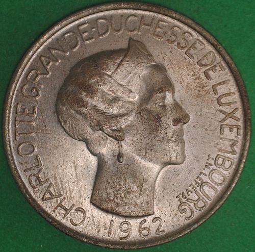 1962 Luxembourg 5 Francs UNC