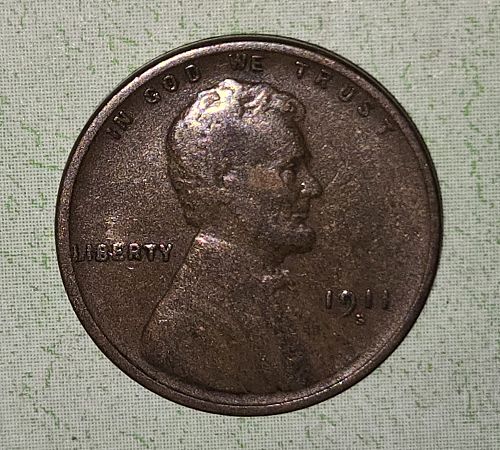 1911-S Lincoln Cent Very Good-10