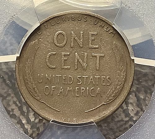 1909-S VDB Lincoln Wheat Cent PCGS F Detail - Environmental Damage - KEY DATE