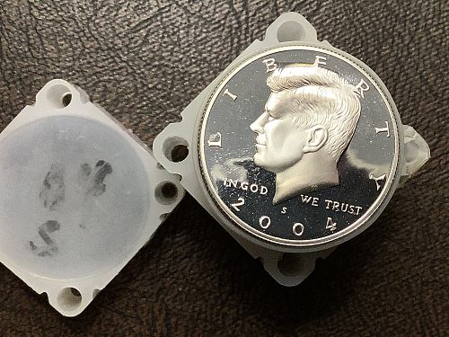 Roll 90% Silver Proof 2004-S Kennedy Half Dollars Black &White Watery Contrast