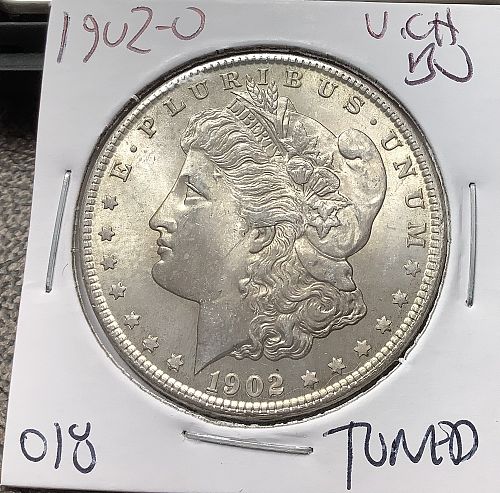 1902-O Morgan Silver Dollar Toned Choice BU Unc Melt Val=$48.51 w/$63Ag (017)