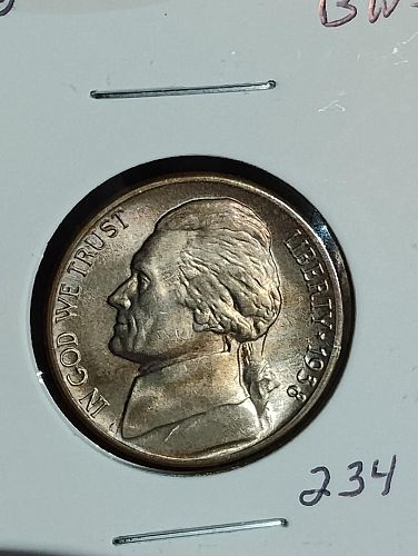 1938-S JEFFERSON NICKEL MS-67 , BEAUTIFUL TONING OBVERSE & REVERSE!!