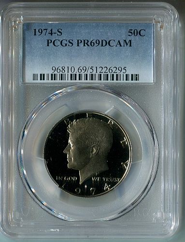 1974 - S    KENNEDY  HALF DOLLAR  --  PCGS  --  PR 69 DCAM
