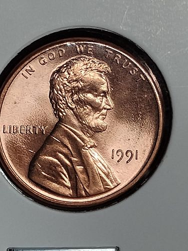 1991 LINCOLN MEMORIAL CENT MS-66 RED