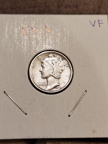 1941 Mercury Dime XF