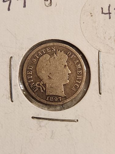 1897 Barber dime