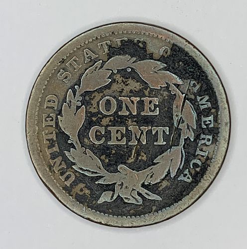 1842 P Braided Hair Liberty Head Large Cent: Large Date