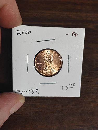 2000 LINCOLN MEMORIAL CENT MS-66 RED