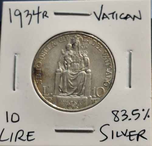 1934-R Vatican 10 Lire