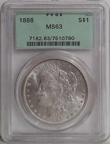 1888 Morgan Silver Dollar PCGS MS-63
