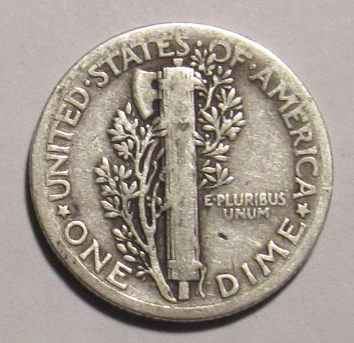1936 P Mercury Dime in circulated condition