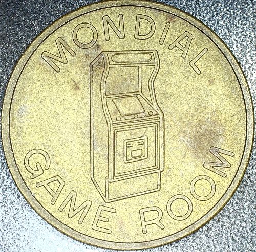 Mondial Game Room M.D.I. Arcade Token Defunct  Attleboro, Massachusetts Token 23mm