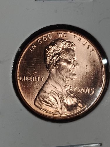 2015 LINCOLN SHIELD CENT MS-66 R , DIE CRACK ON REVERSE UPPER SHIELD LEFT